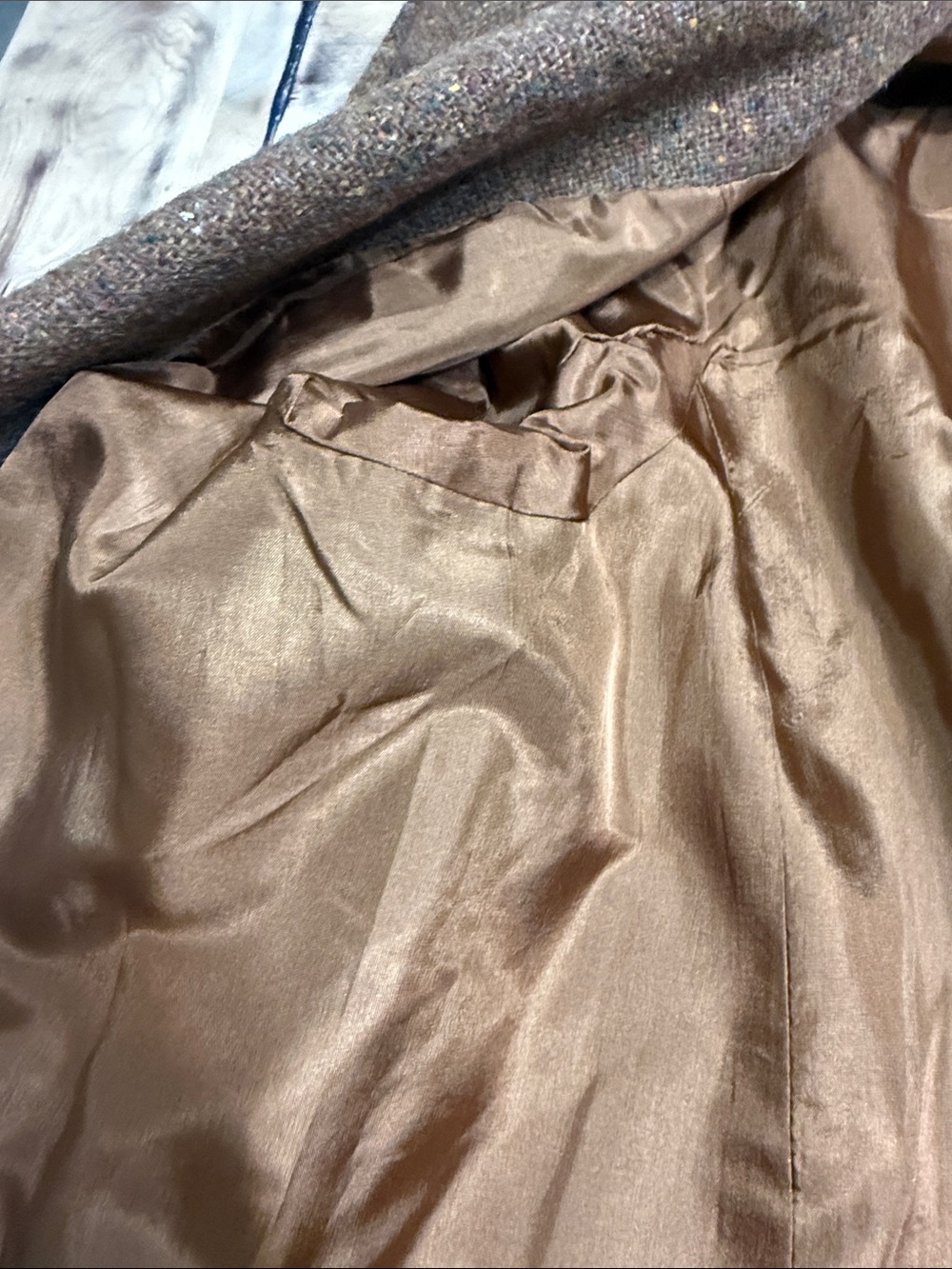 Vintage Elisabeth Liz Claiborne 14 Wool Blazer Leather Trim Academia - Picture 10 of 13